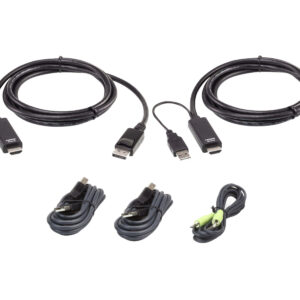 ATEN 2L-7D02UHDPX5 1.8M USB Universal Dual Display Secure KVM Kabel-Kit