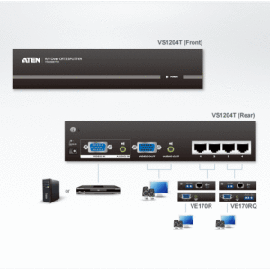 ATEN VS1204T 4-Port-VGA/Audio-Cat-5-Splitter