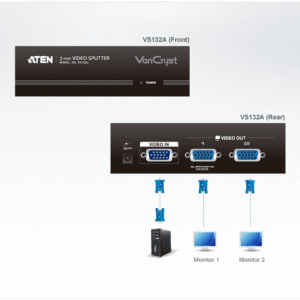ATEN VS132A 2-Port-VGA-Splitter (450 MHz)