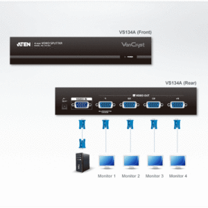 ATEN VS134A 4-Port-VGA-Splitter (450 MHz)