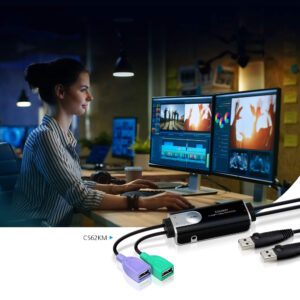 ATEN CS62KM 2-Port USB Boundless Kabel KM Switch