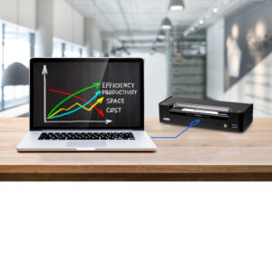ATEN CS1953 3-Port USB-C DisplayPort Hybrid KVMP™ Switch