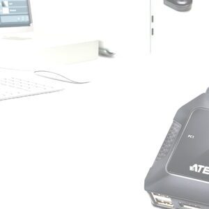 ATEN US3312 2-Port USB-C 4K DisplayPort KVM-Switch mit Remote-Port-Wähler